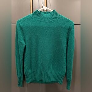 J.Crew Cashmere Mock Neck Sweater Green XXS